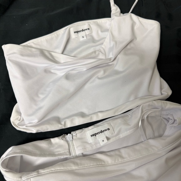 Superdown Sleek White Two-Piece Set - Picture 6 of 7